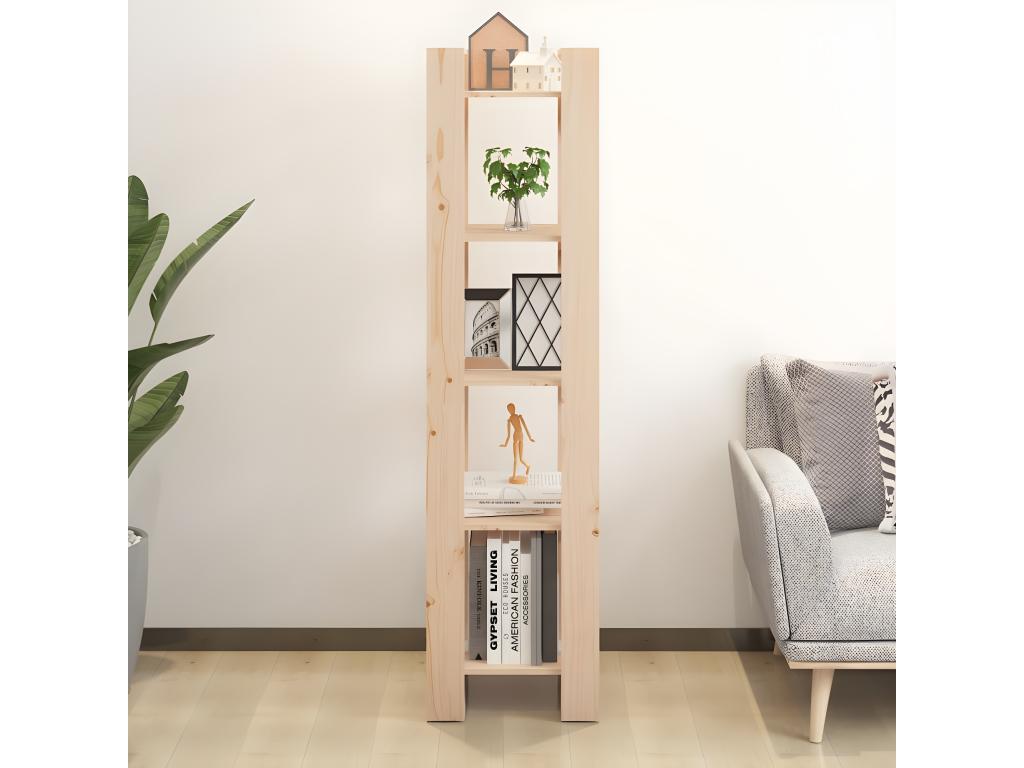 Bookshelf/Room Divider 41x35x160 cm Solid Pine