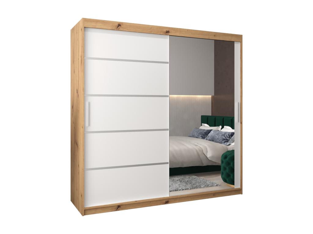 Vertchez 2-Door Sliding Wardrobe 200/200/62 2 Doors Vertchez/White