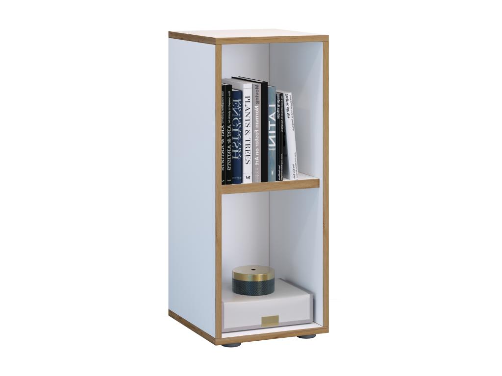 Vertchez Wooden Desk Shelf, Freestanding Bookcase, File Organizer, Bookcase, Salia 2x L- 30 cm White