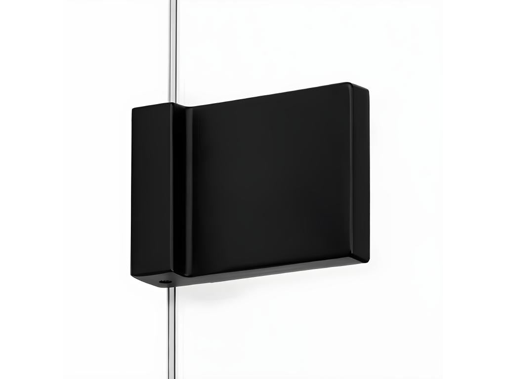 Black 80x120cm right-hand pivoting shower enclosure from Vertchez BLACK, front access
