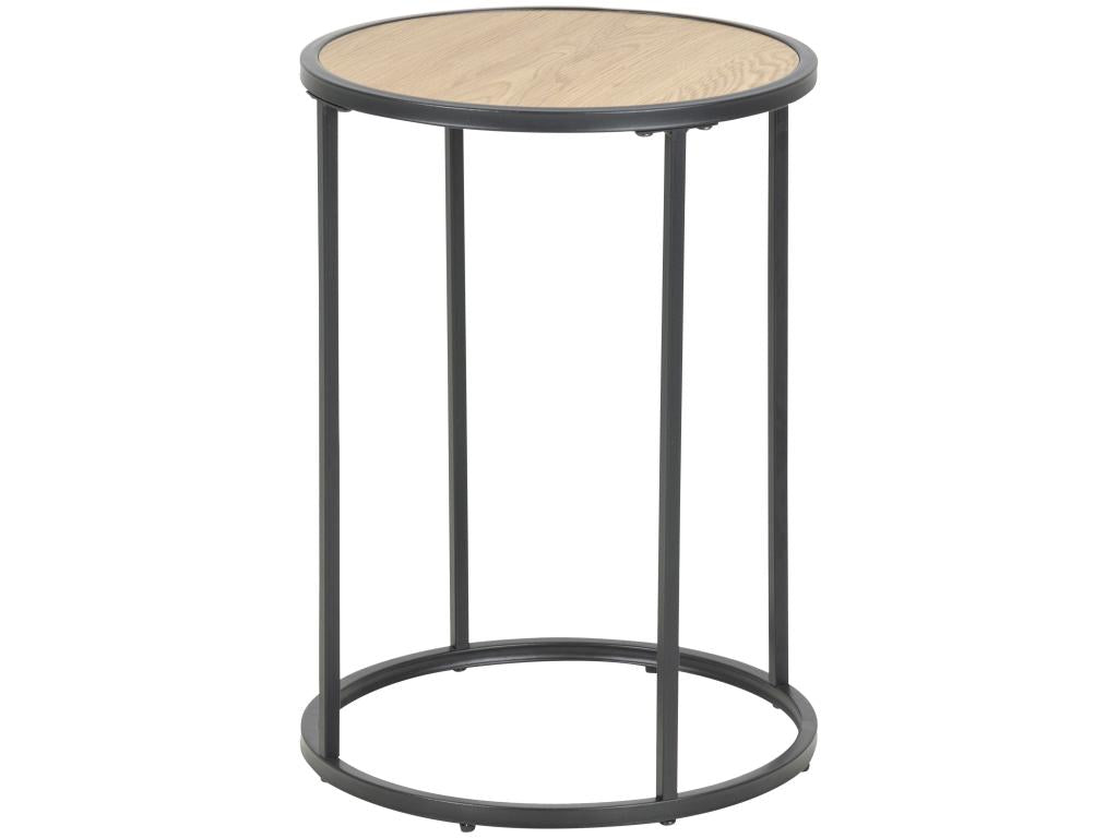 Sea Coffee table in oak and black metal.