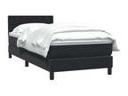 Vertchez bed base with black 80x210 cm velvet mattress