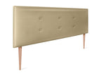 Vertchez Faux Leather Headboard with 2 Buttons 160x105cm with Legs for 150/160 Beds - Champagne